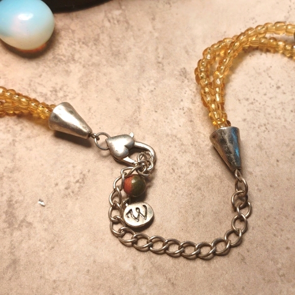 🤗💕Stunning!/ Teardrop Unikite gemstones Necklace 🌹❤️ - Picture 4 of 8